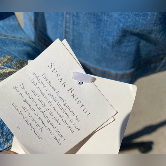 Susan Bristol NWT Embroidered Denim Jacket Size XL - Picture 2 of 8